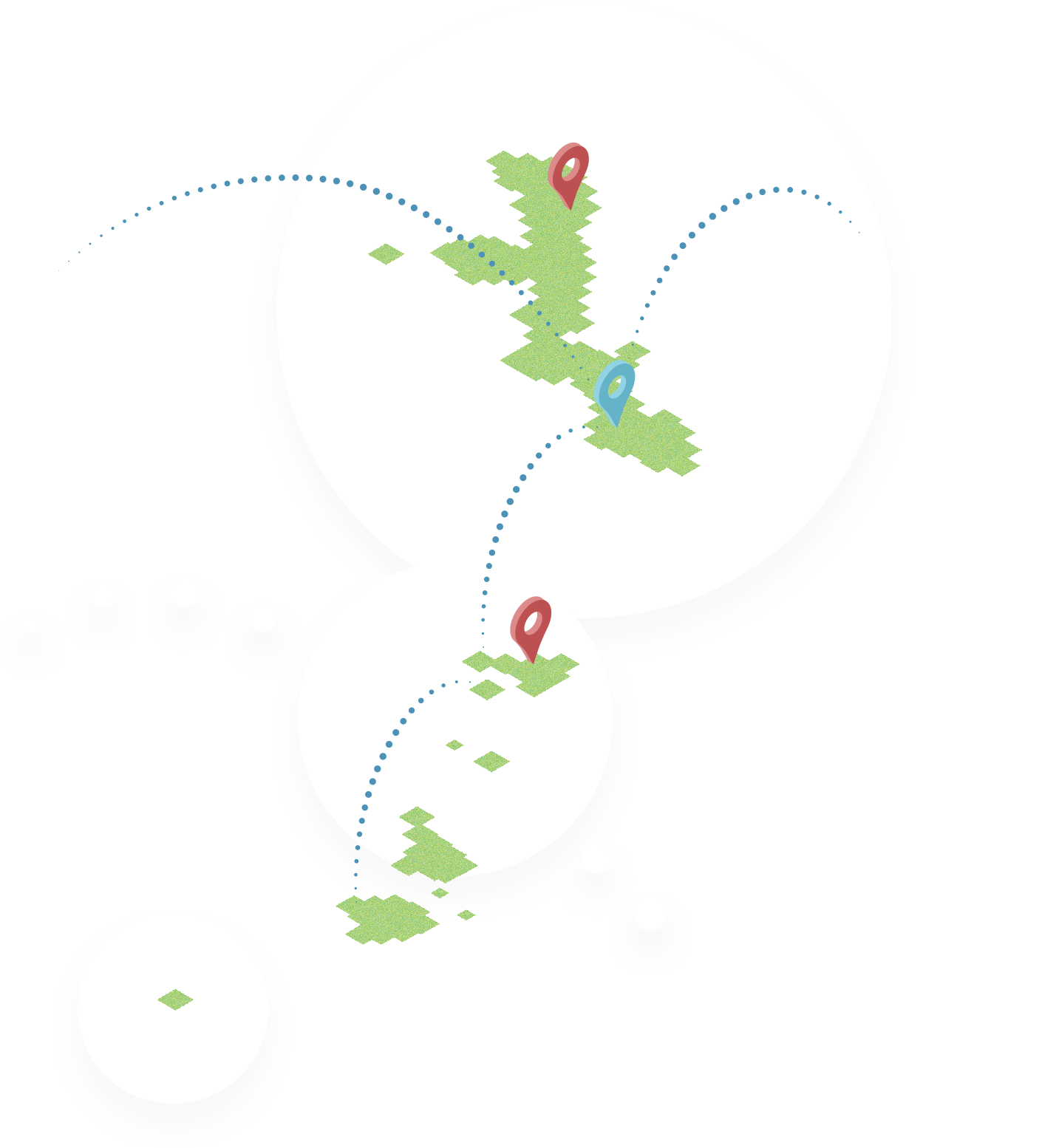 沖縄地図上の拠点のイメージ